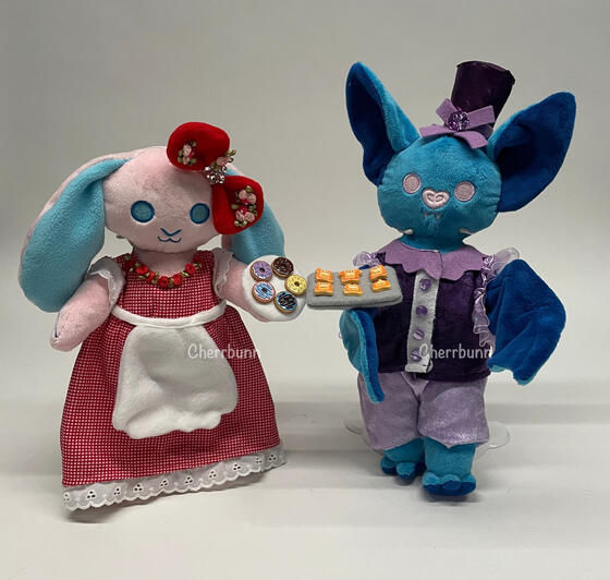 Cafe mascot dolls